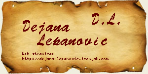 Dejana Lepanović vizit kartica